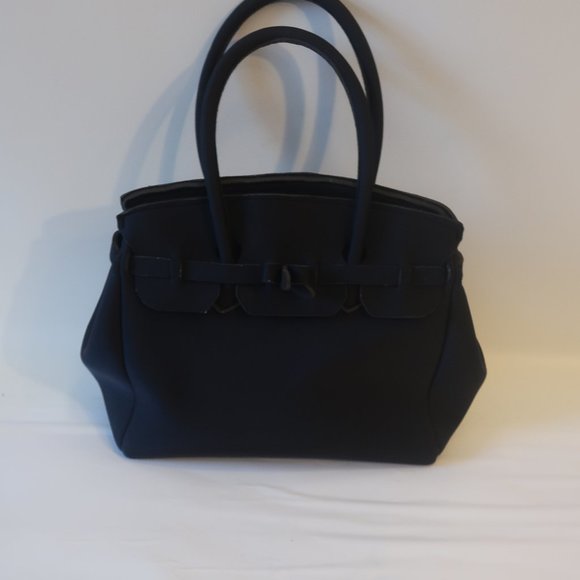 Womens Shag Boutique Black Neoprene Tote Bag * - Picture 2 of 9